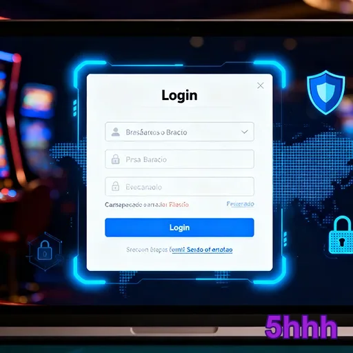 Formulário de login do 5hhh, site de jogos de cassino online.